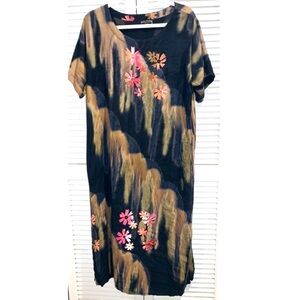 The Island Feeling Rayon Maxi Floral Dress 1X